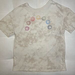 Cat and Jack tie dye Happy Face short sleeve T-Shirt medium
